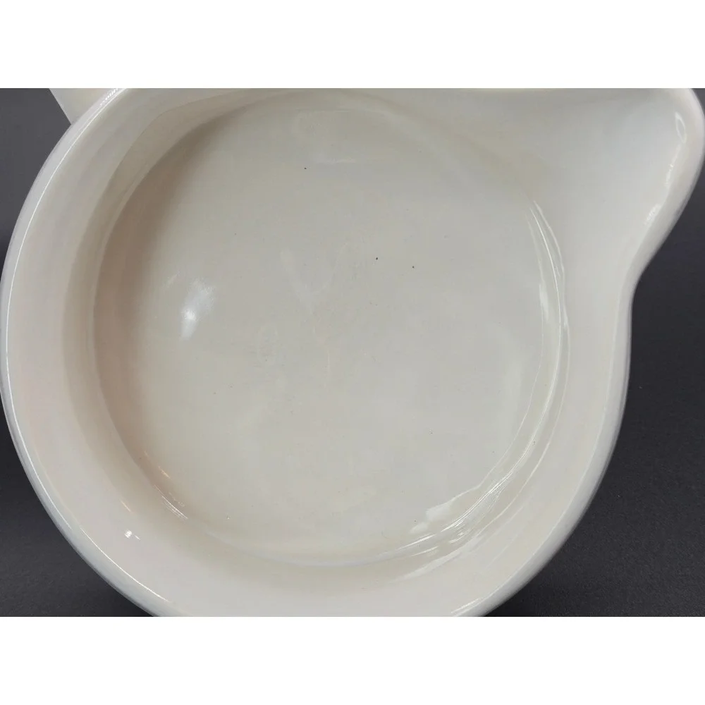 Pfaltzgraff Wyndham Spouted Gravy Boat Sauce Warmer with Handle Floral Cream